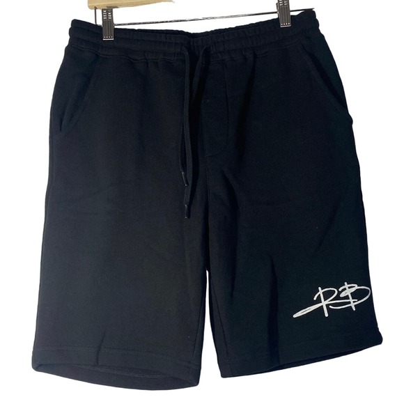 RSVP Gallery black fleece gym Shorts NWOT men sz M - Picture 1 of 8